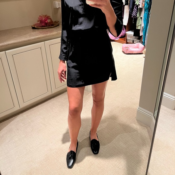 Vince black satin dress. - Picture 5 of 9